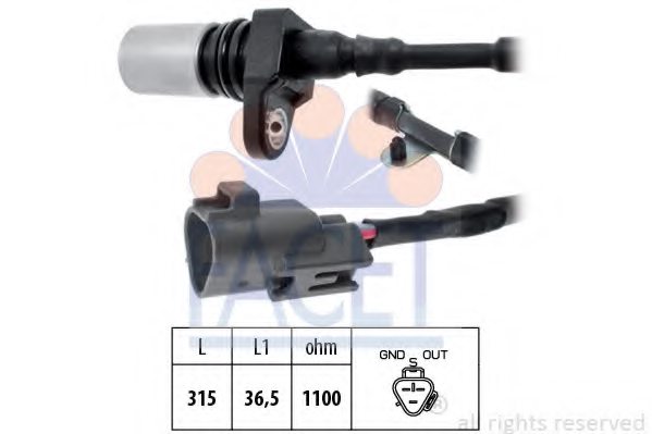 FACET 9.0502 Sensor, crankshaft pulse